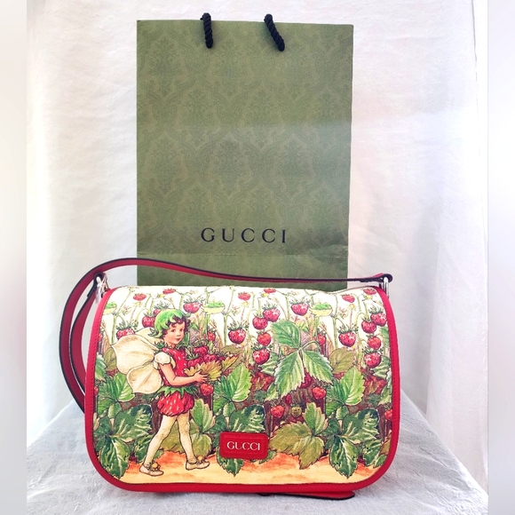 Auth Gucci Strawberry Fairy Messenger Bag - Picture 1 of 13